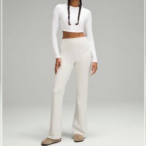 NWOT Lululemon Athletica Brushed Softstreme Ribbed Zip Flared Pant 32.5"